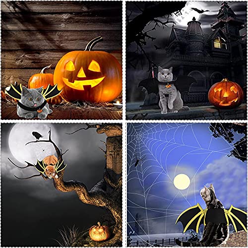 Animales de compañía, disfraz de Halloween de calve-Surris alas para animales de compañía, Halloween, disfraz de murciélago, diseño de Batman, alas para perro, gato, cachorro, gatito, etc.