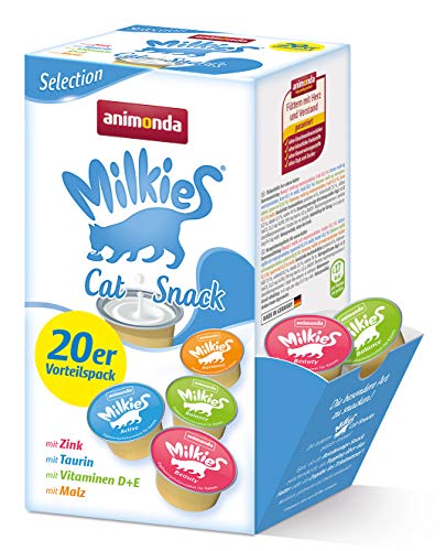 animonda Milkies Power, leche para gatos en porciones, Selection, 20 cápsulas de 15 g