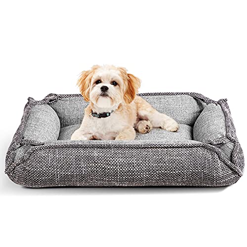 Anipark 3-in-1 Camas para Perros/Gatos Pequeños y Medianos, Plegable y Lavable a máquina - Gris