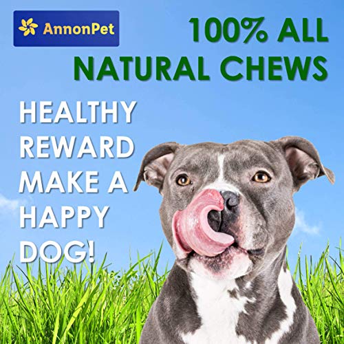 Annonpet 250 Gramos (22 Piezas) de Orejas de Conejo con bajo Contenido de Grasa. Snack masticable para Perros de Todos los tamaños. Purificador intestinal, Ideal para Dieta Barf