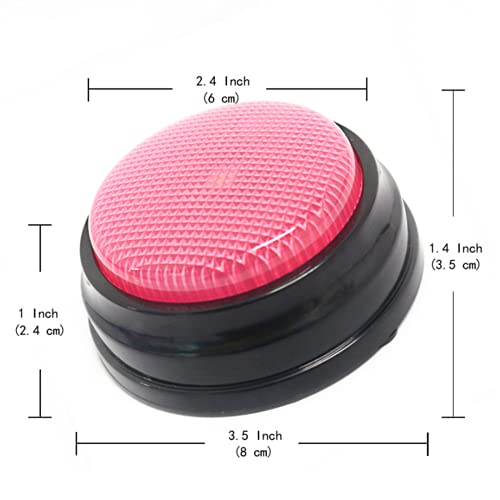 Answer Buzzer Mejorado Con Función De Grabación, Dispositivo De Grabación Para Niños, Botones Para Perros, 4 Botones De Color Naranja + Azul + Verde + Rosa, Botón De Grabación Independiente