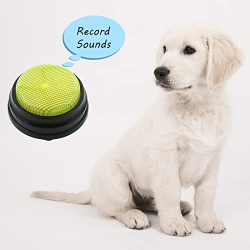 Answer Buzzer Mejorado Con Función De Grabación, Dispositivo De Grabación Para Niños, Botones Para Perros, 4 Botones De Color Naranja + Azul + Verde + Rosa, Botón De Grabación Independiente