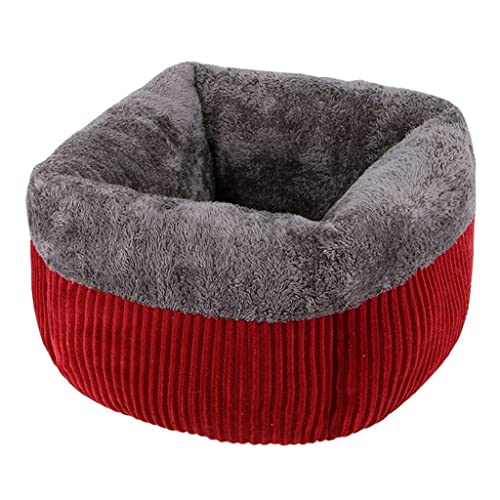 ant Castle - Cojín de cama para perro, cama para gato, cojín de imitación para alivio de articulaciones y sueño mejorado, lavable a máquina, impermeable fondo nido de hormigas (color: rojo, tamaño: S)