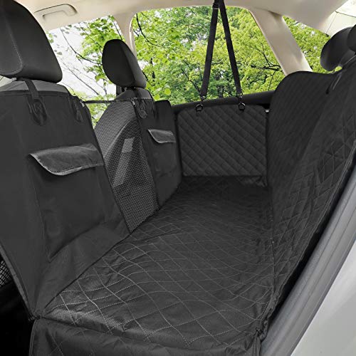 Anykuu Funda Coche Perro Fundas Asientos Coche Perros Flexible Resistente Impermeable Antideslizante Cubierta de Asiento para Perros Universal para SUV Familia y Viajes