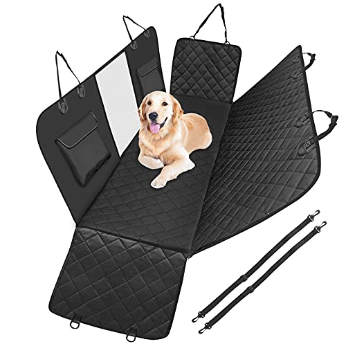 Anykuu Funda Coche Perro Fundas Asientos Coche Perros Flexible Resistente Impermeable Antideslizante Cubierta de Asiento para Perros Universal para SUV Familia y Viajes