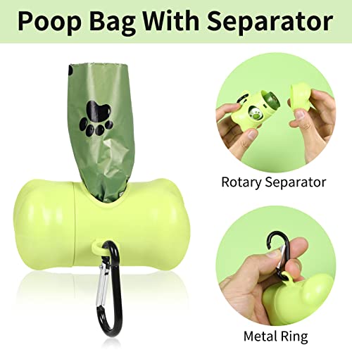 AOKEASE Bolsas Caca Perro, 510 PCS Bolsas Para Excrementos De Perros, Bolsas Perro Con Dispensador Bolsas Caca Perro, Núcleo De Papel Bolso Para Perros, Verde Bolsas, Accesorios Perros, Dog Poop Bag.