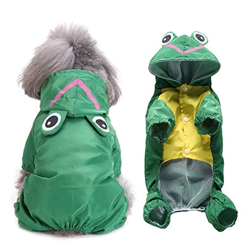 AOOCEEH Chubasquero para Perros PequeñOs Abrigo Perro Impermeable Cama Impermeable Perro Impermeable Perro Mediano Chubasquero Perro PequeñO Grande Abrigo Impermeable Perro Green,s