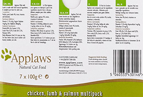 Applaws Gato Pate Pollo/Cordero y salmón Multipack 7 x 100 g