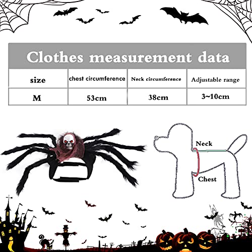 Araña Disfraces Perro Ropa, Ropa de Mascota Halloween, Disfraz de Mascotas de Halloween, Disfraces Divertidos Halloween para Mascotas, para Disfraces de Mascotas de Halloween (Marrón)