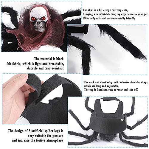 Araña Disfraces Perro Ropa, Ropa de Mascota Halloween, Disfraz de Mascotas de Halloween, Disfraces Divertidos Halloween para Mascotas, para Disfraces de Mascotas de Halloween (Marrón)