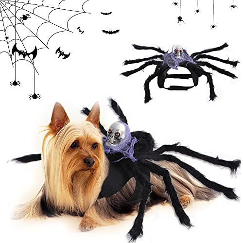 Araña Disfraces Perro Ropa, Ropa de Mascota Halloween, Disfraz de Mascotas de Halloween, Disfraces Divertidos Halloween para Mascotas, para Disfraces de Mascotas de Halloween (Púrpura)