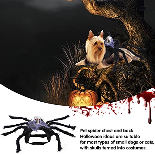 Araña Disfraces Perro Ropa, Ropa de Mascota Halloween, Disfraz de Mascotas de Halloween, Disfraces Divertidos Halloween para Mascotas, para Disfraces de Mascotas de Halloween (Púrpura)