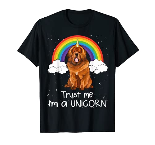 Arcoiris Mágico Unicornio Tibetan Mastiff Camiseta