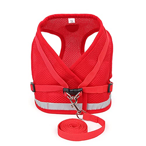 Arnés Ajustable Para Gatos, Gatitos, Perros Pequeños Tipo Chihuahua, Cachorros, Conejos. Suministrado Con La Correa, Ideal Para Pasear Con Su Mascota + Bono: 2 Ganchos Para Garrapatas Gratis