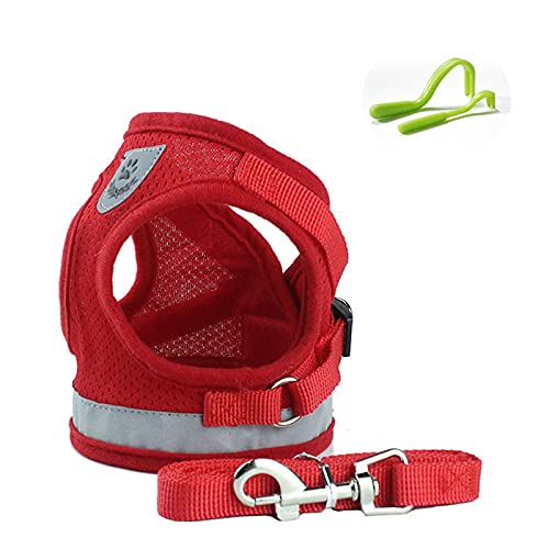 Arnés Ajustable Para Gatos, Gatitos, Perros Pequeños Tipo Chihuahua, Cachorros, Conejos. Suministrado Con La Correa, Ideal Para Pasear Con Su Mascota + Bono: 2 Ganchos Para Garrapatas Gratis