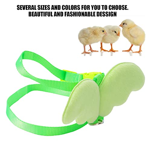 Arnés para Gallinas, Arnés para Gallinas Y Correa Material de Nailon Ajustable para Mascotas, Aves de Corral, Gallo para Gallinas, Patos o Gansos(Verde, S)