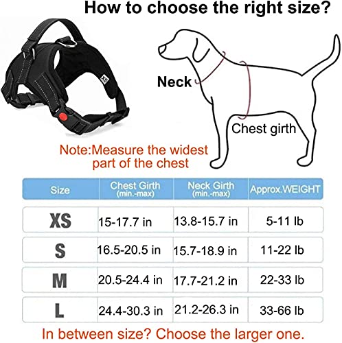 Arnés para perro de lujo, transpirable, ajustable, sin plomo, para perros pequeños, medianos y grandes, ideal para entrenamiento de caminata (negro L)