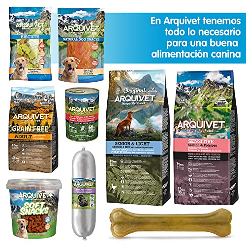 ARQUIVET - Arquibone Queso 20 cm - 95 g- Hueso Grande para Perros - Snack Natural para Perros - Hueso para Masticar - Alimento complementario para Perros