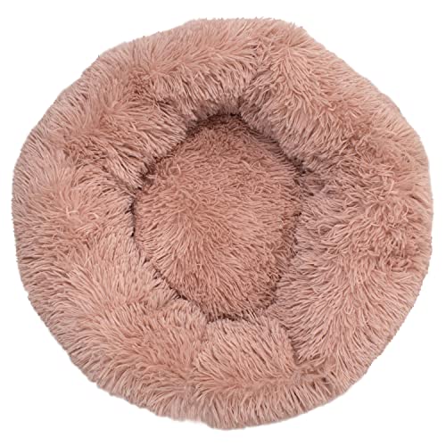 Arquivet Cama Redonda Suave Color Rosa 50 cm - Cama antiestrés para Perros - Muy cómoda y Relajante - Base Antideslizante - Perros pequeños y medianos