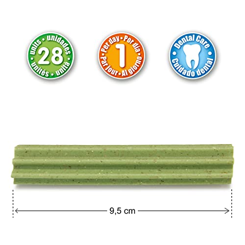 Arquivet Dental Sticks Sabor Menta - Snacks dentales para Perros - Productos higiene Dental Canina - Snacks Naturales - Chuches y golosinas para Perros - Dientes sanos Perros - Caja 28 uds.