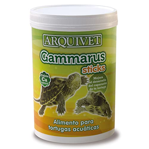 ARQUIVET Gammarus Sticks 1.050 ml - Comida para Tortugas de Agua - Pienso Tortugas acuáticas - Alimento Completo Flotante - Buen Desarrollo del caparazón