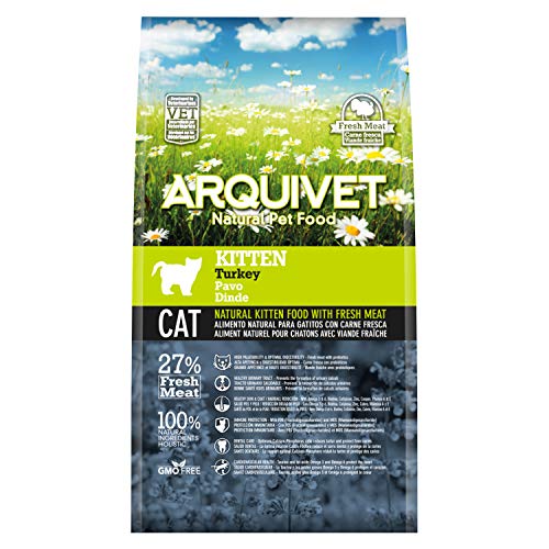 ARQUIVET Kitten Pienso Pavo 1,5 Kg para Gatitos - Pienso Natural con Carne Fresca de Pavo para Gatos de 2 a 12 Meses - Comida Seca para Gatos Junior - Alta digestibilidad, gastrointestinal