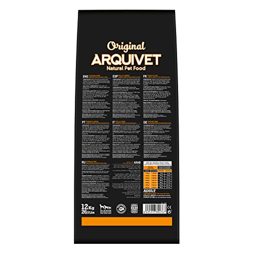 Arquivet Original Adult - Pienso para Perros Adultos - Pollo y arroz - Comida para Perros - Alimento seco para Perros - Alimentación Canina - Pienso Saludable - 12 kg