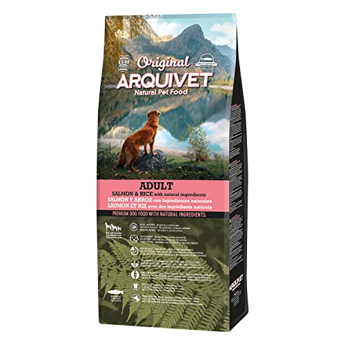 Arquivet Original Adult - Pienso para Perros Adultos - Salmón y arroz - Comida para Perros - Alimento seco para Perros - Alimentación Canina - Pienso Saludable - 12 kg