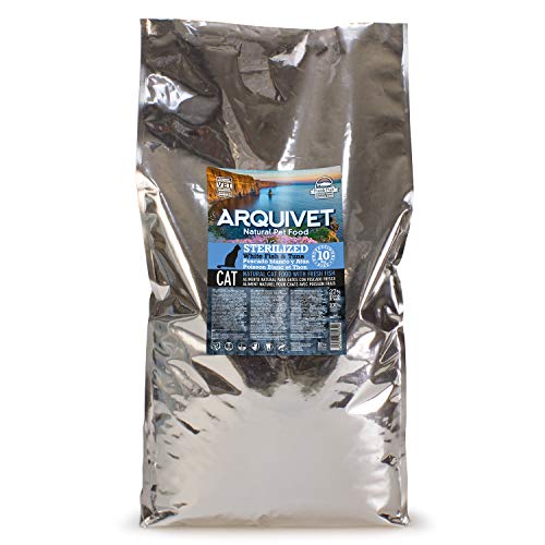 ARQUIVET Pienso de Pescado Blanco y atún 10 Kg para Gatos - Pienso Natural de Pescado Fresco y atún para Gatos Adultos esterilizados - Comida Seca para Gatos - Sin transgénicos