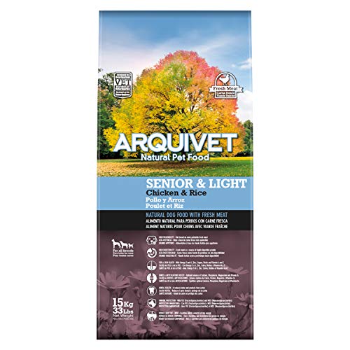 Arquivet Pienso Natural para Perros - Senior & Light Pollo y arroz - 15 Kg