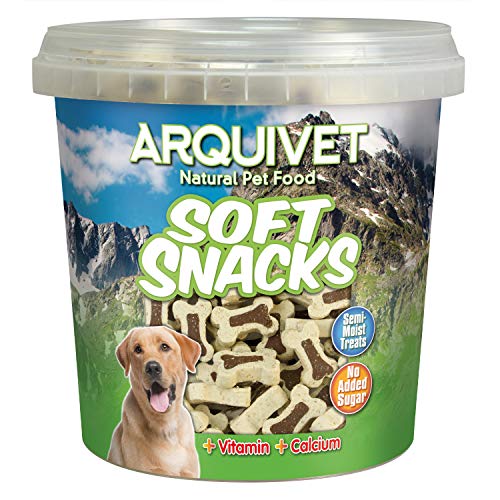 ARQUIVET Soft Snacks para Perro Maxi Huesitos de Cordero 800 gr para Perro - Snacks en Forma de huesitos - Golosinas, chuches, premios y recompensas caninas - Alimento complementario