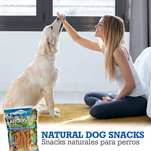 ARQUIVET Tiras de Pollo 1kg - Snacks 100% Naturales para Perros - Chuches, premios, golosinas, chucherías, recompensas caninas - Producto Light, bajo en Grasas