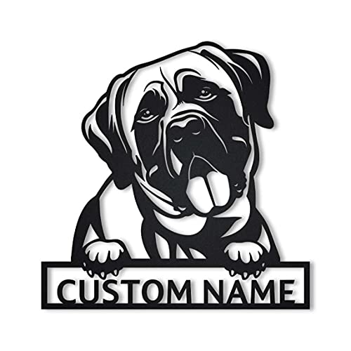 Arte personalizado de la muestra del de madera del perro del mastín | Letrero de de madera personalizado mastín | Regalos Regalo de mascotas | Regalo Animal Divertido