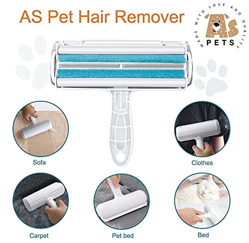 AS Pets Rodillo removedor de pelo de mascotas de muebles y ropas, quita pelos, cepillo para perros y gatos, quitapelos mascotas , cepillo quitapelos mascotas, rodillo quitapelusas, pet hair remover