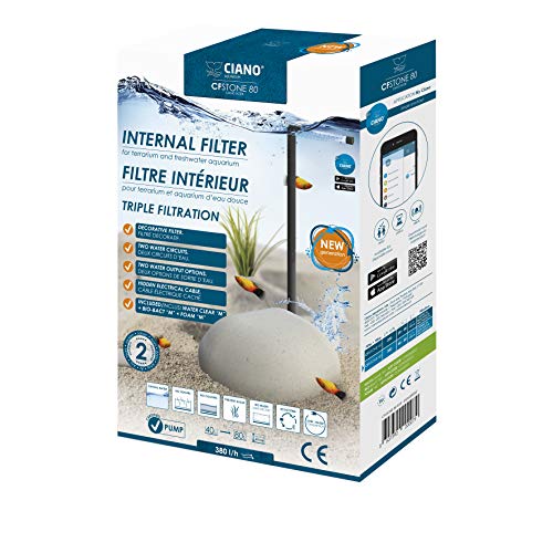 Askoll 264596 Cian CF Stone 80 Filtro Interno Invisible para acuarios y tortugueras, L