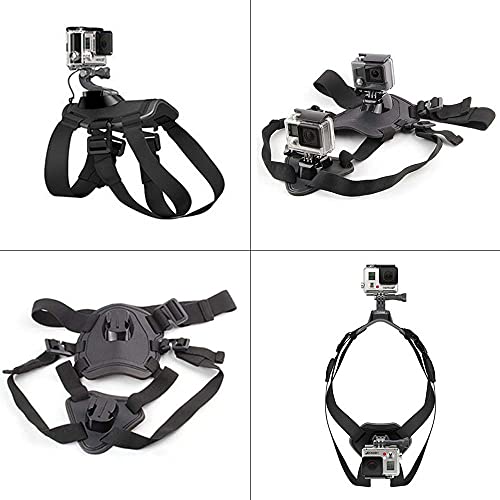 ATING Para GoPro HD Hero cámara ajustable perros mascotas arnés espalda y pecho cinturón montaje