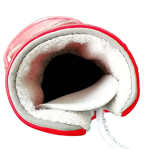 Ausemo Botas de Nieve para Perros de Invierno Zapatos de Lluvia de Cuero Impermeable y Cálido Antideslizante Resistente al Desgaste para Pequeños Medio Perros Gatos,Coffee,2