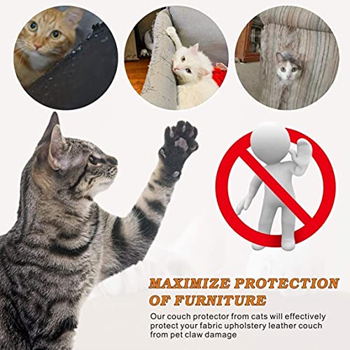 Autoadhesivas contra Arañazos Gato, Protector Muebles Gatos, Gatos Protector Sofá, Muebles Protección contra Arañazos, Protector Arañazos Sofá, Transparente contra Arañazos(6pcs)