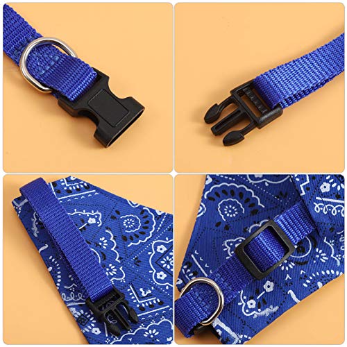 AUXSOUL 3 piezas Collar de Bandana para Perros, Pañuelos Ajustables para Mascotas, Bufanda de Moda para Perros y Gatos, Regalos para Perros Gatos para Navidad Cumpleaños Fiesta (M, Rojo,Azul y Negro)