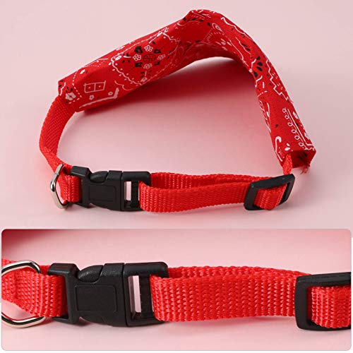 AUXSOUL 3 piezas Collar de Bandana para Perros, Pañuelos Ajustables para Mascotas, Bufanda de Moda para Perros y Gatos, Regalos para Perros Gatos para Navidad Cumpleaños Fiesta (M, Rojo,Azul y Negro)