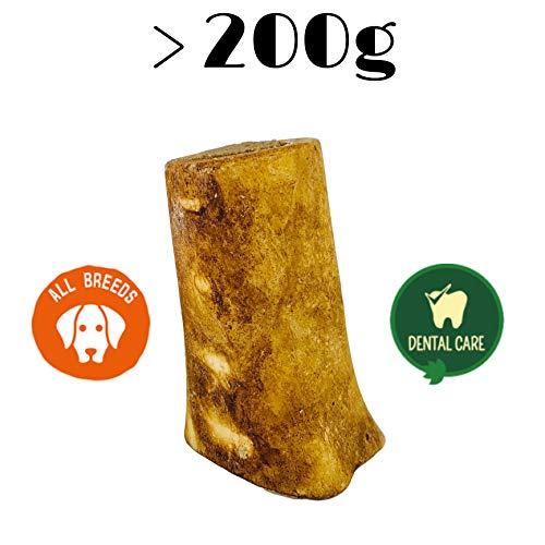 AVANZONA Snack Perros, Golosinas para Perros, Hueso de Ternera Ahumado con Relleno de Carne de Vacuno, Calcio, golosinas, nutritivo y Sabroso, Juguete masticable para Perros, 200G Aproximadamente