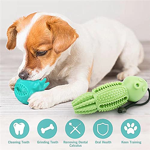 AWOOF Indestructible Interactivo Juguete Masticable para Cachorro, Educado Pelota Juguete Chirriente Perros Mordedor de Forma de Pulpo Limpieza de Dientes Mantener a Su Perro Sano