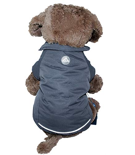 babydog Chaqueta Abrigo Lana de Mascotas Forrada Prenda de Ropa para Perros (Gris, S)