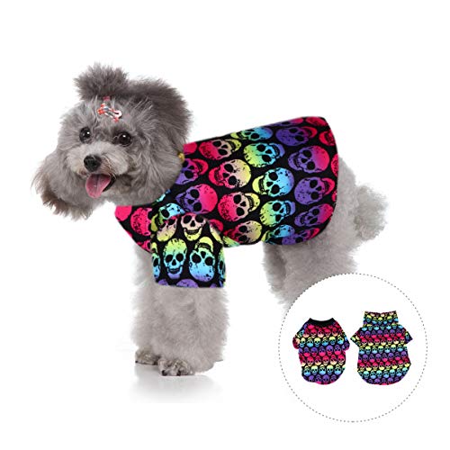 Balacoo 1 Juego Perro Disfraz de Halloween Esqueleto Ropa para Perros Mascota Cachorro Trajes Cálidos Animal Otoño Invierno Ropa para Fiesta en Casa Fiesta S (Colores Surtidos)