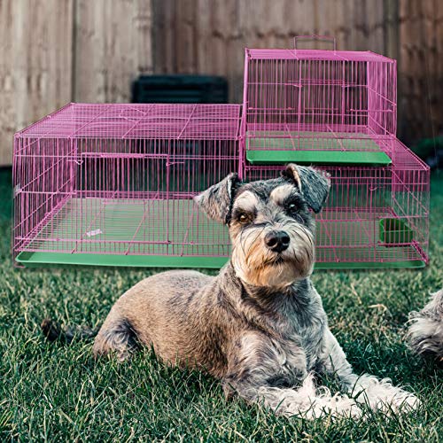 Balacoo Bandeja de Repuesto para Jaula de Perro de Plástico Bandeja Inferior para Jaulas de Mascotas Jaulas Perreras Perros Gato Conejo Hurón Animales Verde M