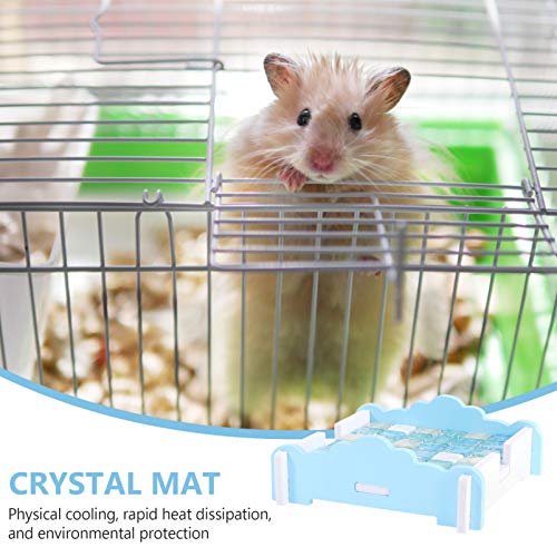 Balacoo Casa de Hámster de Verano Cama de Cristal para Hámster Pequeños Animales de La Mascota Jaula de La Casa de La Casa de Verano Fresco Nido de Hámster 13X9cm