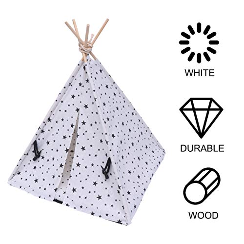 Balacoo Casa Tipi para Mascotas - Tienda Portátil para Mascotas Cama para Perros Y Gatos con Cojín Cama Lavable para Perros Y Gatos para Interiores