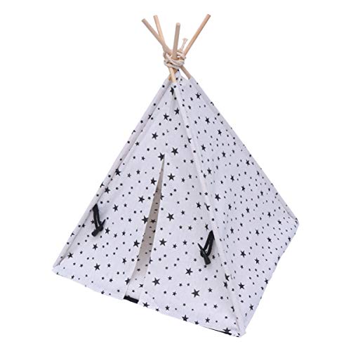 Balacoo Casa Tipi para Mascotas - Tienda Portátil para Mascotas Cama para Perros Y Gatos con Cojín Cama Lavable para Perros Y Gatos para Interiores