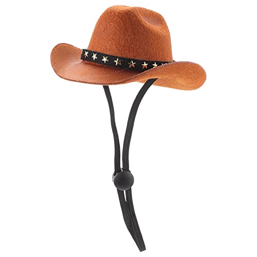 Balacoo HUNTIER - Sombrero de vaquero para perro, gorro de pepei, gorro ajustable, accesorio para disfraz de cowboy para cachorros, para fiestas, foto M