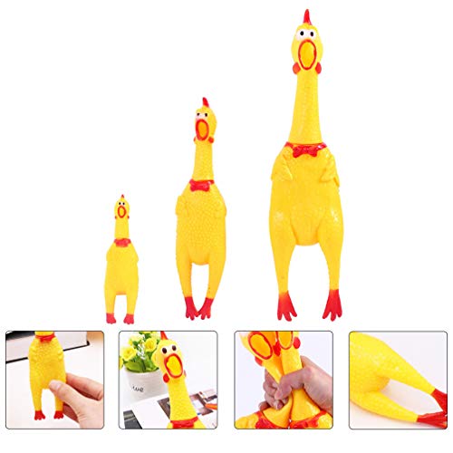 Balacoo Mini Pollos Elásticos de Goma para Fiestas Infantiles Favores de Las Medias Rellenadoras de Premios de Clase Decoraciones Suministros de Cumpleaños Vacaciones Piñatas Rellenos Y